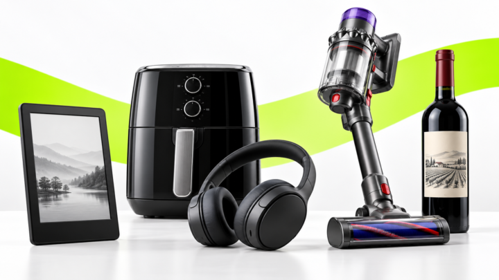 Imagen destacada de las mejores ofertas de la semana con productos de cocina y tecnología sobre fondo blanco