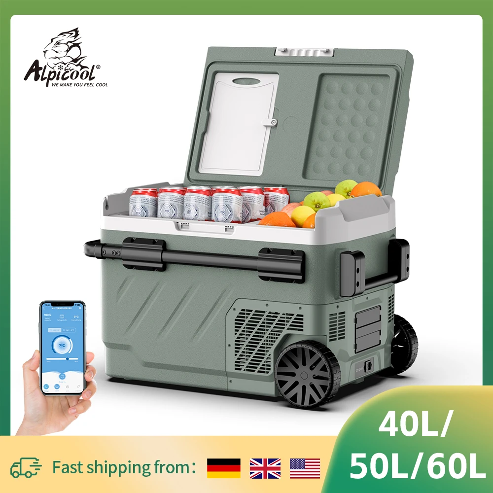 Nevera portátil Alpicool EZGW 40/50/60L a 204,69 € (-35%): compresor de doble zona para coche