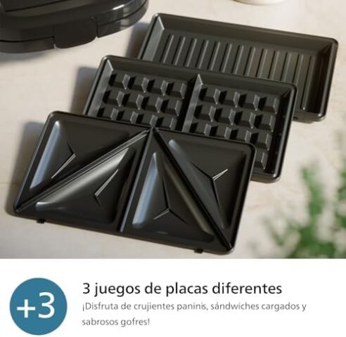 Sandwichera Philips 5000 Grill 3 en 1 por 28,30 €: paninis, sándwiches y gofres con un 47 % de descuento