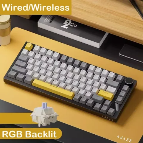 Teclado mecánico AJAZZ AK820 Pro por 49,99 €: tres modos de conexión, interruptores hot swap y un 53 % de descuento